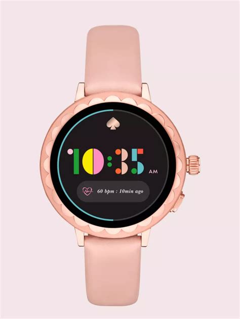 Blush Leather Scallop Smartwatch 2 .